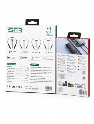 STR R16 80H Wireless Neckband + VEN-DENS 10000mAh Power Bank Combo thumbnail 4