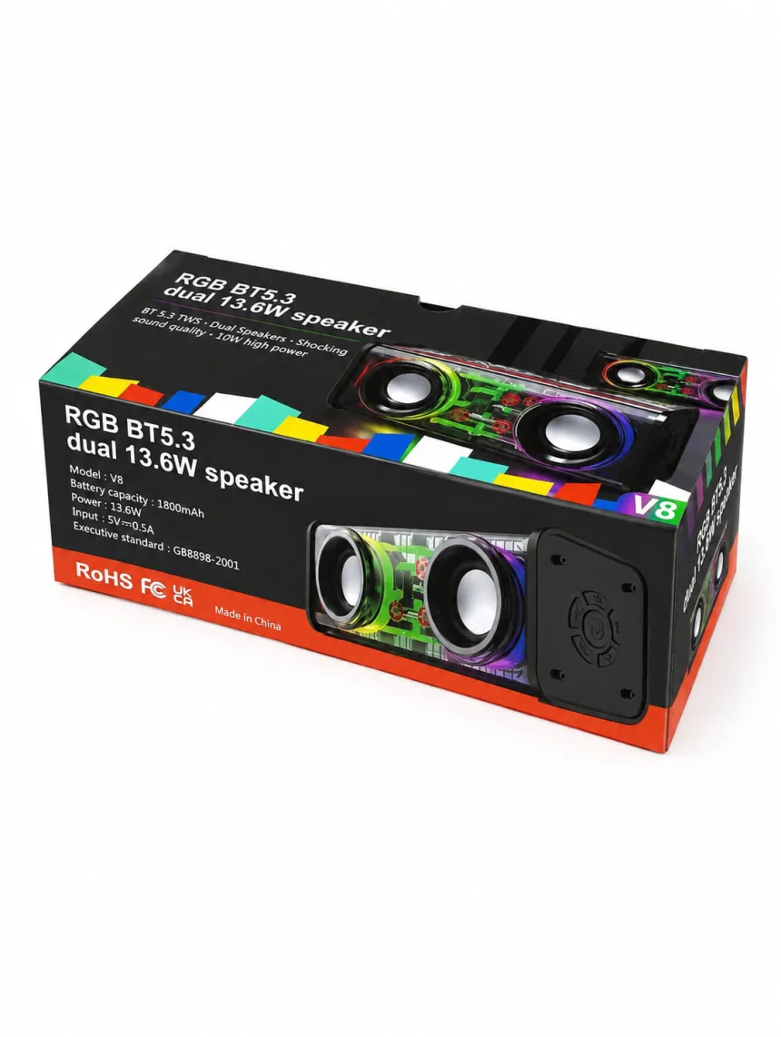RGB BT5.3 Dual 13.6W Speaker – V8