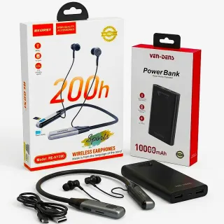 🎧 RECRSI Wireless Earphones + 🔋 VEN-DENS 10000mAh Power Bank thumbnail 2