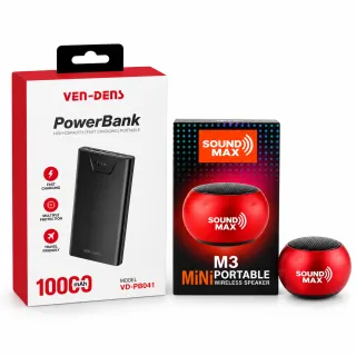 🔥 VEN-DENS Power Bank + = M3 Mini Speaker Combo 🎁 thumbnail 3
