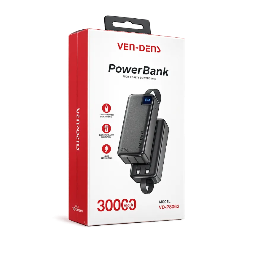 🔋 VEN-DENS VD-PB062 30000mAh ফাস্ট চার্জিং পাওয়ার ব্যাংক