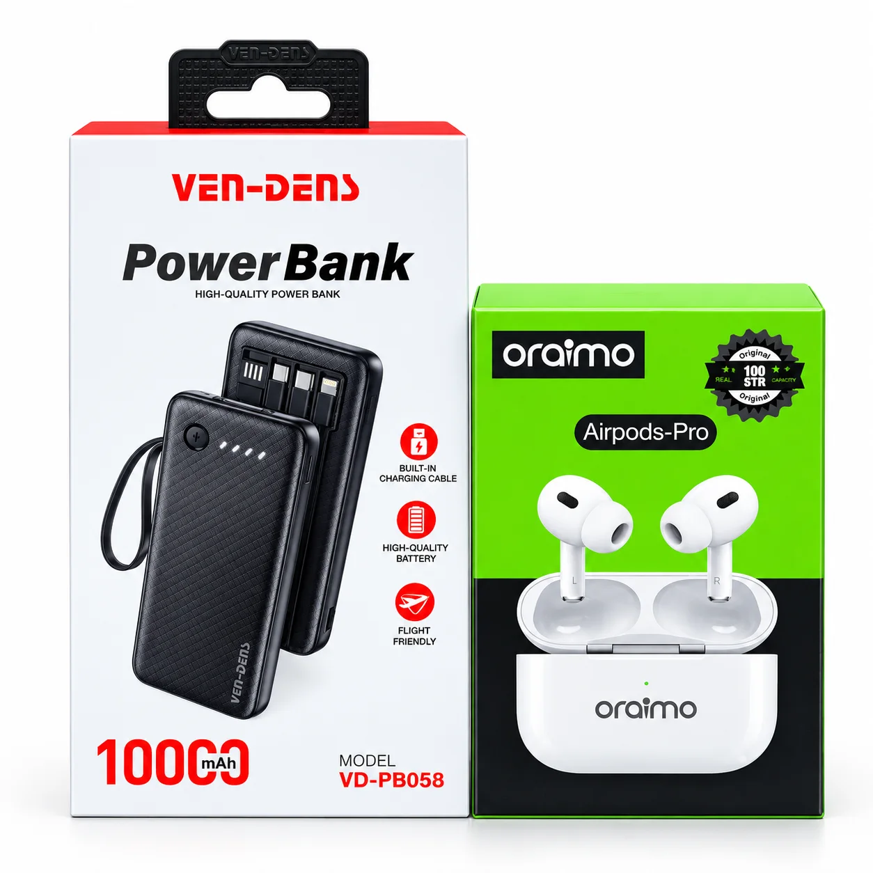 এক দামে দুই গ্যাজেট! 10000mAh Power Bank + Wireless Earbuds Combo