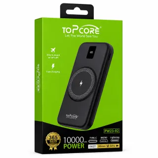 🔋 ToPCore PW23-02 10000mAh ম্যাগনেটিক ওয়্যারলেস পাওয়ার ব্যাংক thumbnail 1