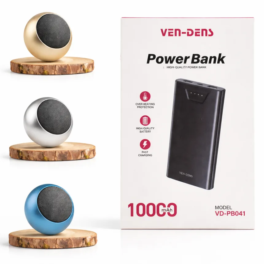 🔥 VEN-DENS Power Bank + = M3 Mini Speaker Combo 🎁