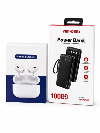🎧Wireless Airpods + VEN-DENS 10,000mAh Power Bank thumbnail 4