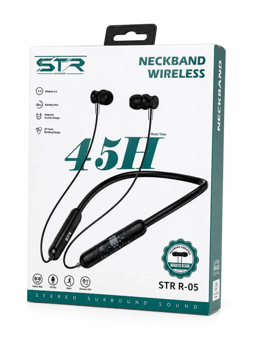 STR Wireless Neckband + VEN-DENS 10000mAh Power Bank