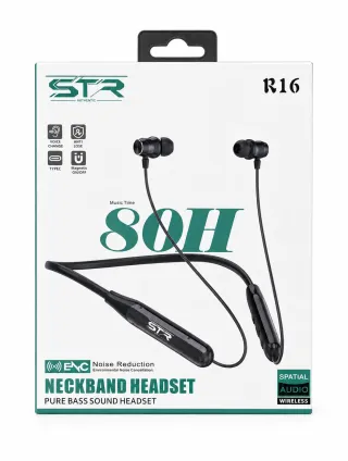 STR R16 80H Wireless Neckband + VEN-DENS 10000mAh Power Bank Combo thumbnail 3